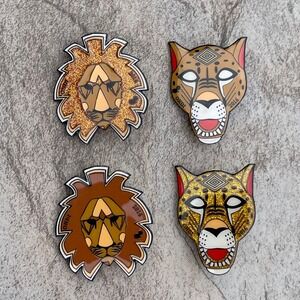 Destination Imagination 2016 Global Finals Lion Cheetah Enamel Pin Lot 4pc Set